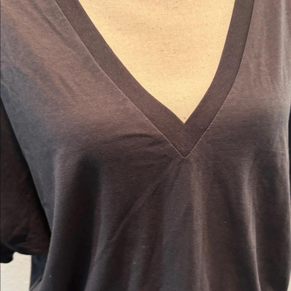 NWT CHASER Cold Shoulder Oversized Dolman Black V-Neck Women's Top Size S